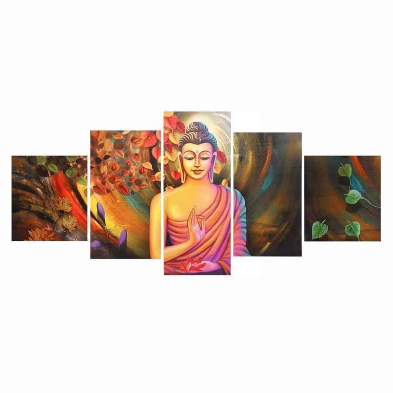 Perpetual Buddha Paintings for Wall Decoration - Set of 5 |75 cm x 43 cm
