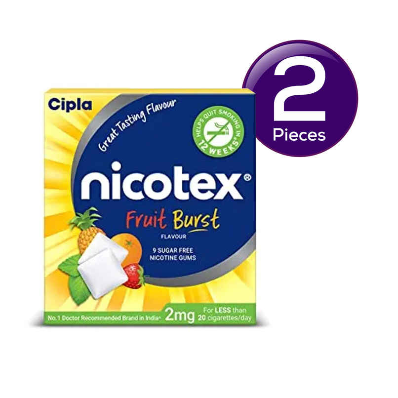 Cipla Nicotex Gum Fruit Burst Combo