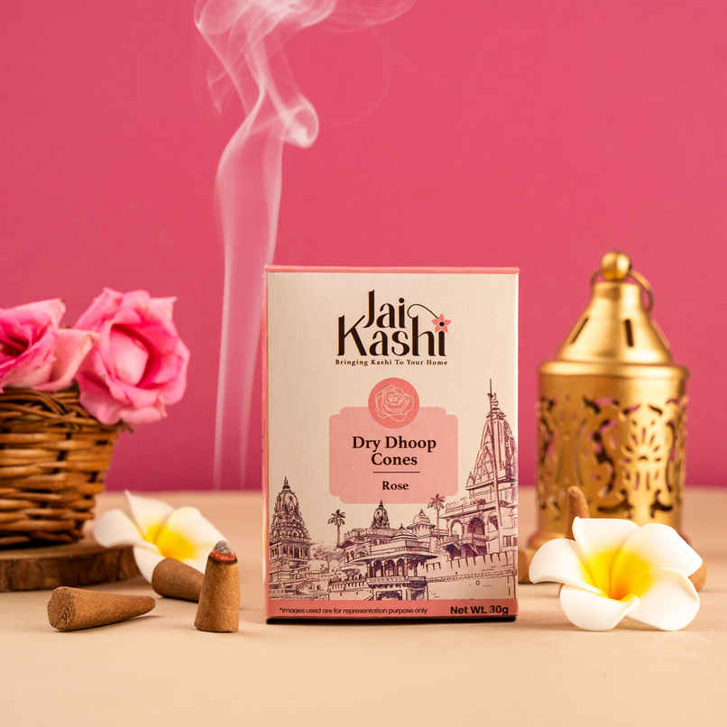 Jai Kashi Rose Dry Dhoop Cones