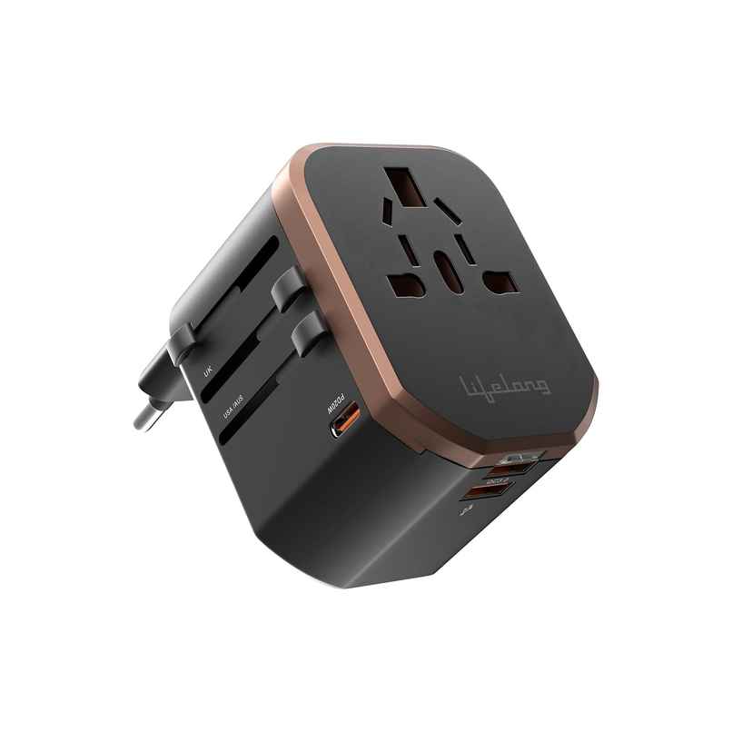 Lifelong Universal Travel Adapter 4in1 Fast Charger with 20W USB-C And 2USB-A Ports
