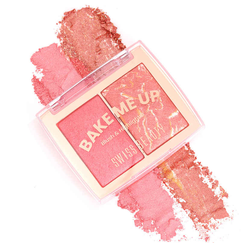 Swiss Beauty Bake Me Up Blush & Highlighter - 03 Coral Glaze