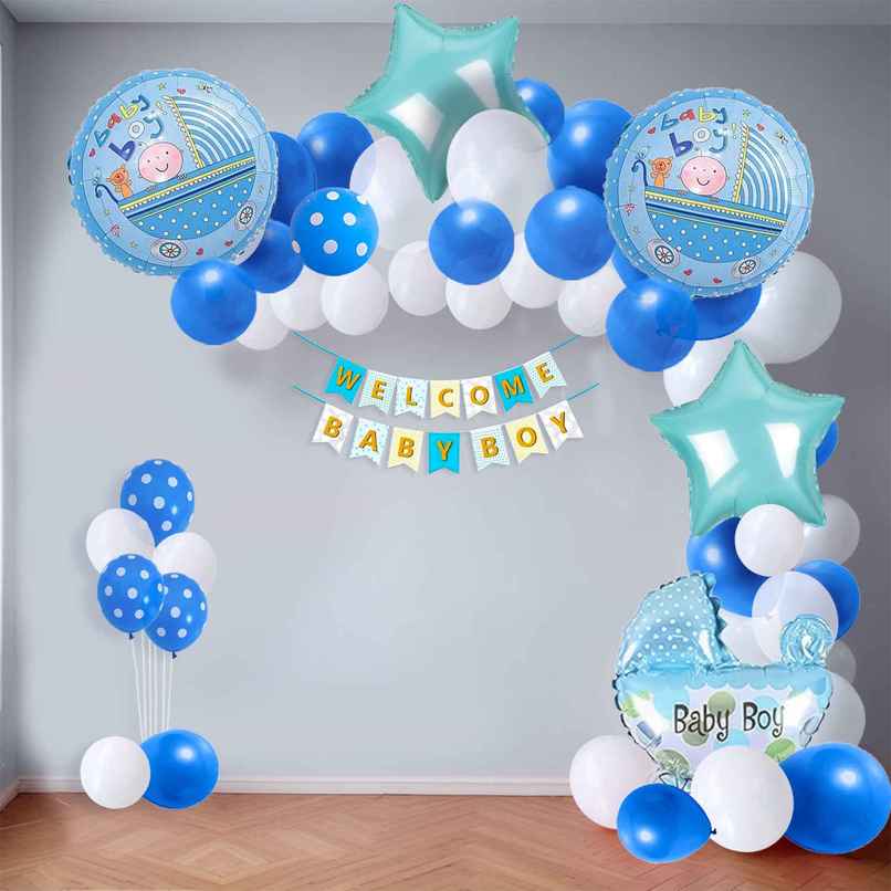 Welcome Baby Boy Decoration Kit | Blue and White | Party Propz Welcome Baby Boy Decoration Kit | Blue and White | Party Propz