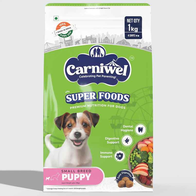 Carniwel Veg With Superfoods Dry Dog Food For Small Breed, Puppy