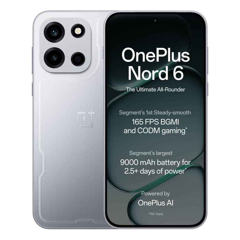 Oneplus Nord 6 | 8 GB RAM | 256 GB Storage | 6.78 inches Display | 5G | Quick Silver