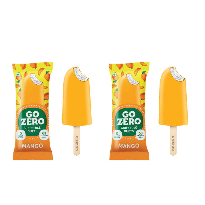 Go Zero Mango Duet Low Calorie Guilt Free Ice Cream Stick Combo