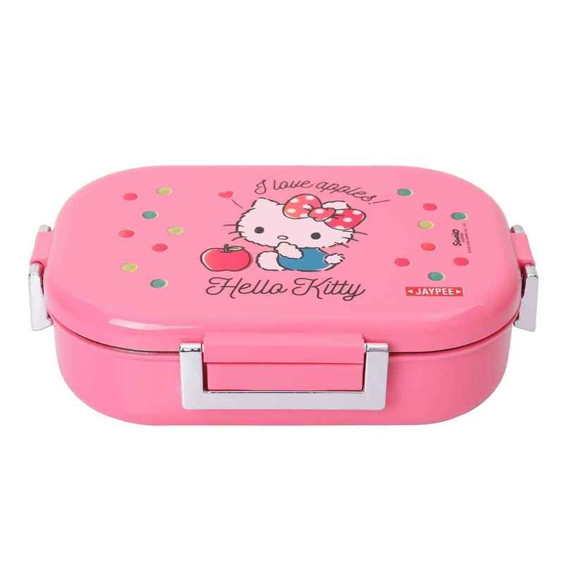 Jaypee Missteel Stainless Steel Insulated Lunch Box for Kids, Hello Kitty Print Dark Pink, 650ml Jaypee Missteel Stainless Steel Insulated Lunch Box for Kids, Hello Kitty Print Dark Pink, 650ml
