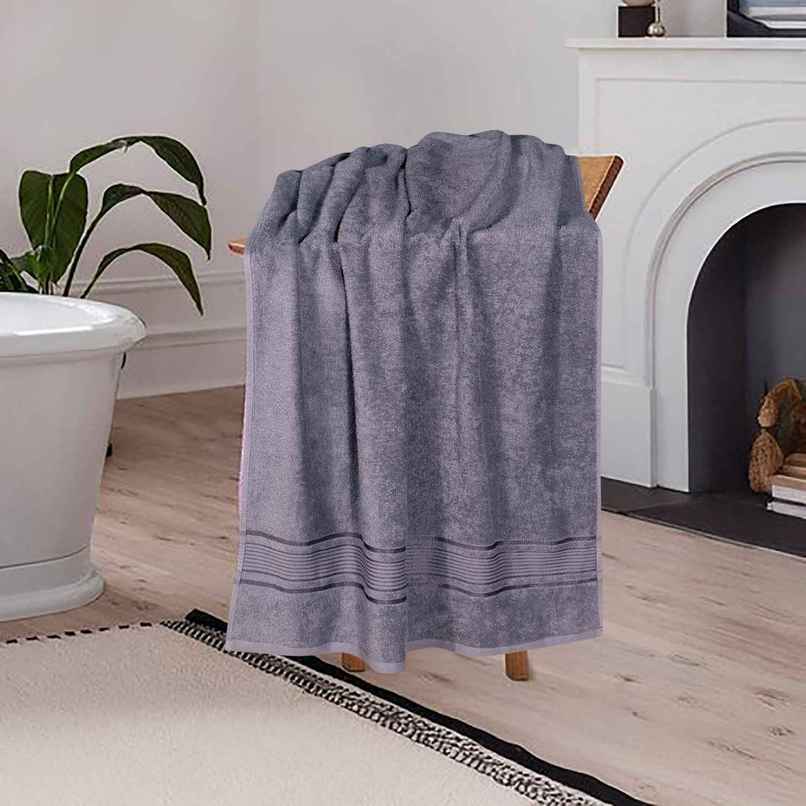 Dream Living Pure Cotton Bath Towel 400 Gsm | Grey - 90 x 178 cm Dream Living Pure Cotton Bath Towel 400 Gsm | Grey - 90 x 178 cm