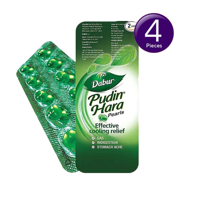 Dabur Pudin Hara Pearls Pack of 2 Strips Combo 
