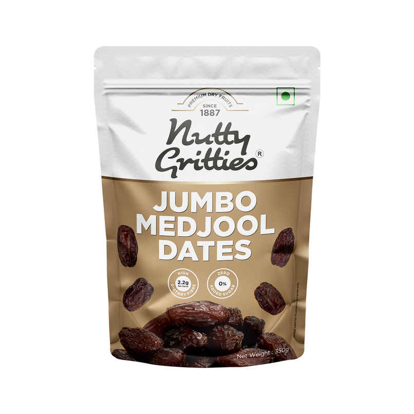 Nutty Gritties Jumbo Medjool Dates | High Fibre | Rich Caramel Taste