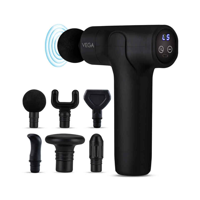 Vega Hand Massage Gun With Muscle Ease Therapy for Body Pain Relief With Touch Display - Vhmg-01 Vega Hand Massage Gun With Muscle Ease Therapy for Body Pain Relief With Touch Display - Vhmg-01