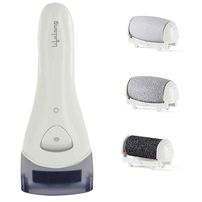 Lifelong LLPCW04 Rechargeable Callus Remover - 3 Changeable Roller Heads