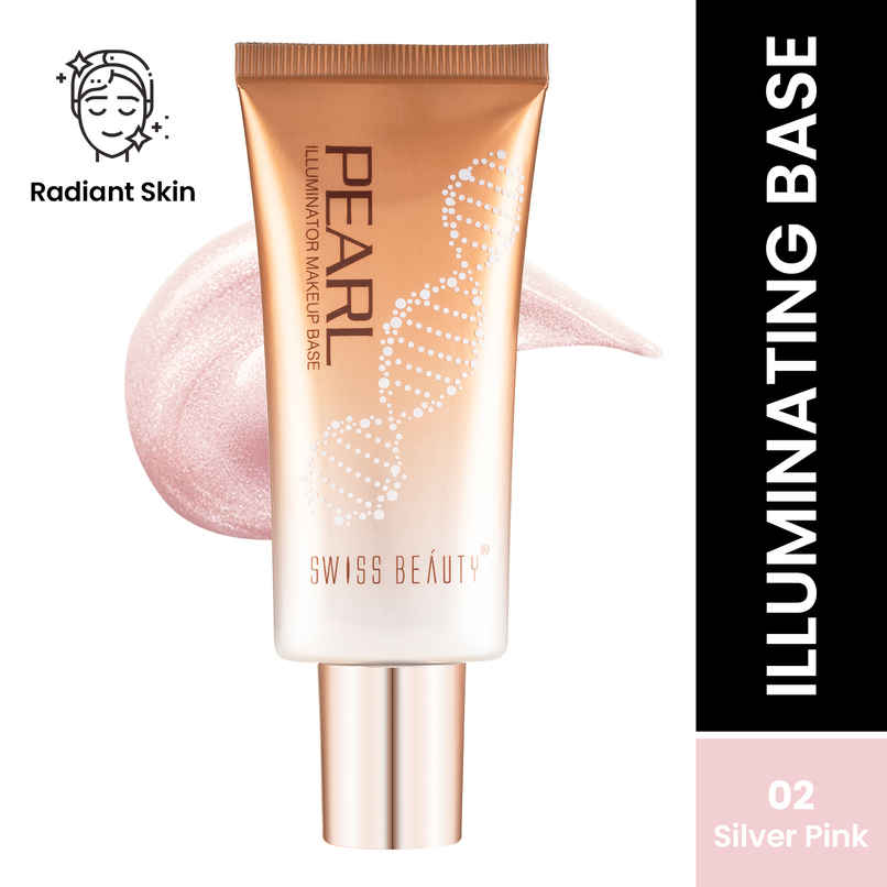 Swiss Beauty Pearl Illuminator Makeup Base - 02 Silver Pink Swiss Beauty Pearl Illuminator Makeup Base - 02 Silver Pink