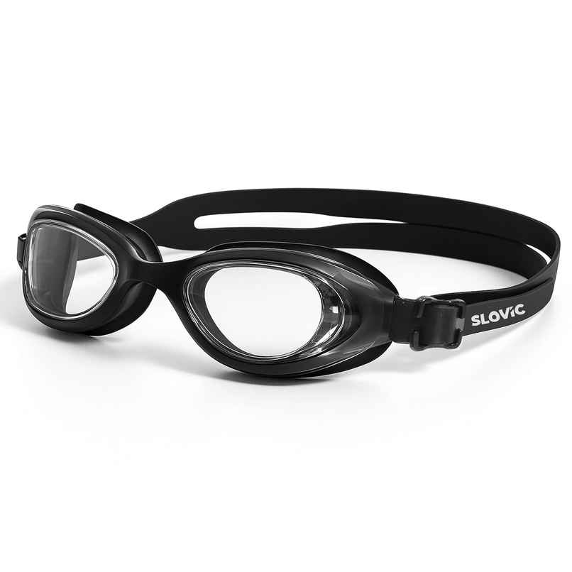 Slovic Swimming Goggles for Adults UV Protection & Anti-Fog Anti-Fog Lens - Leak-Proof Frame - Black
