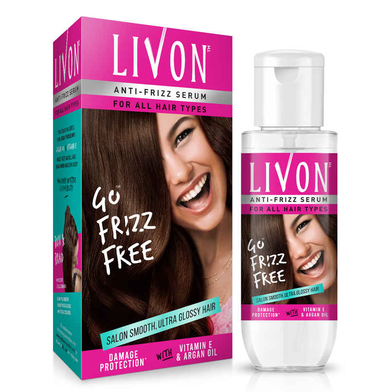 Livon Serum for Frizz-free, Smooth Hair, with Argan Oil & Vitamin E Livon Serum for Frizz-free, Smooth Hair, with Argan Oil & Vitamin E