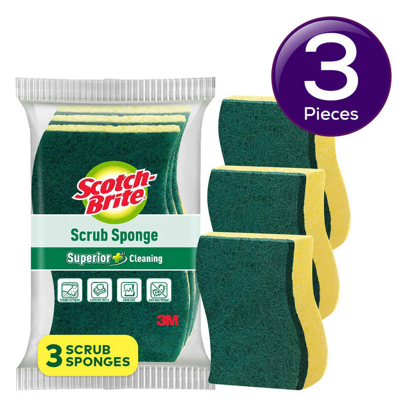 Scotch-Brite Scrub Sponge (Pack of 3) Combo