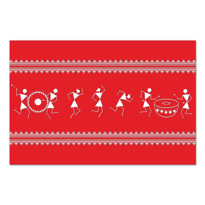 Paper Plane Design Indian Ethnic Traditional Wall Poster | Size 12 x 18 Inch | D91