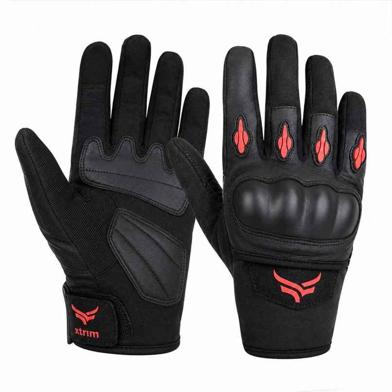 Xtrim Bike Riding Gloves | Black and Red | Medium) Xtrim Bike Riding Gloves | Black and Red | Medium)