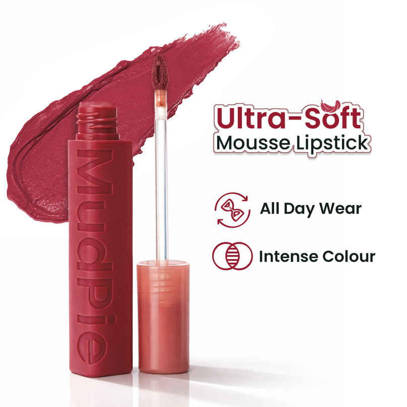 Swiss Beauty MudPie Lipstick With Velvet Matte Finish - 16 Red