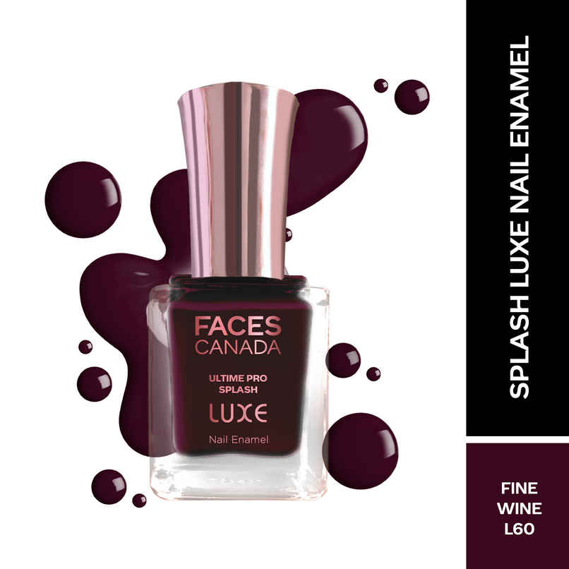 FACES CANADA Ultime Pro Splash Luxe Nail Enamel | Quick-drying | Lasting | Fine Wine