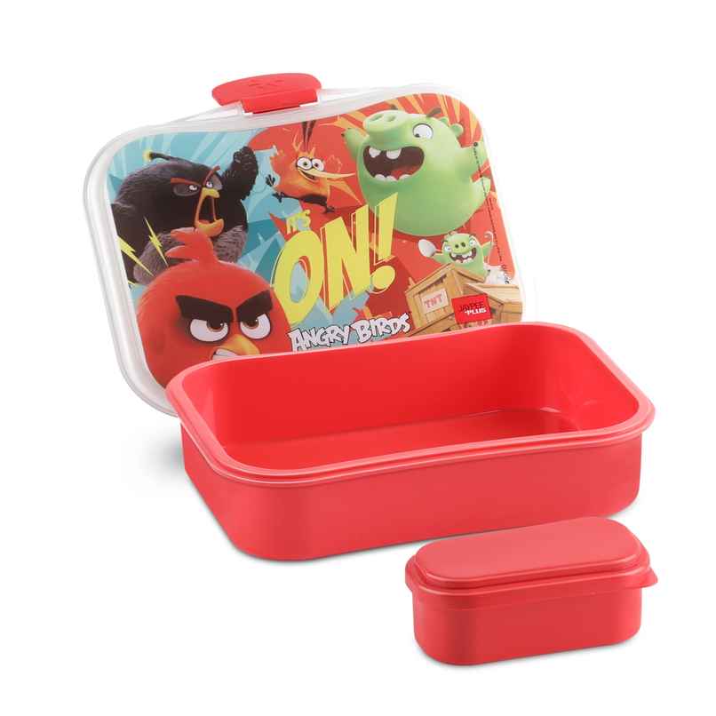 Jaypee Plus My Box Airtight Plastic Lunch Box Angry Birds Printed for School Kids, Red, 480ml Jaypee Plus My Box Airtight Plastic Lunch Box Angry Birds Printed for School Kids, Red, 480ml