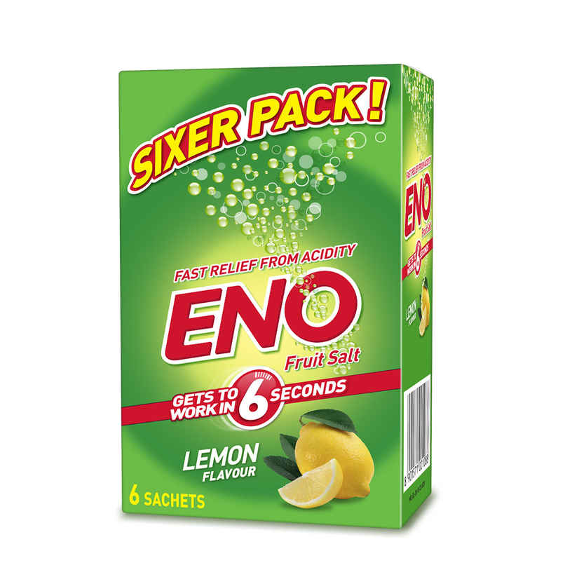 ENO Lemon Ayurvedic Antacid, Gets to Work in 6 Secs for Instant Acidity Relief - Pack of 6 Sachets ENO Lemon Ayurvedic Antacid, Gets to Work in 6 Secs for Instant Acidity Relief - Pack of 6 Sachets