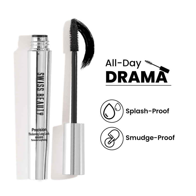 Swiss Beauty Precision Thickening Long Lash Mascara | Black Swiss Beauty Precision Thickening Long Lash Mascara | Black