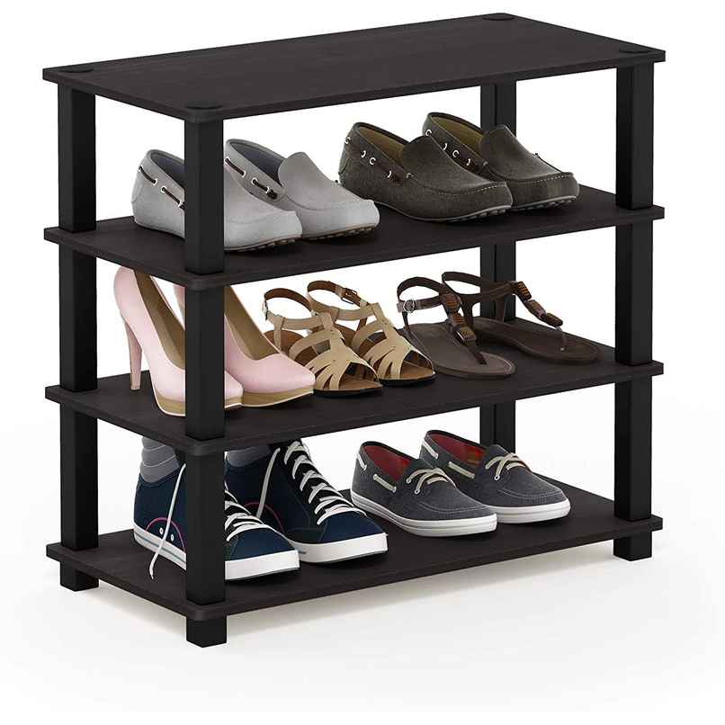 Arlavya Floor standing, weather proof, engineered wood shoe rack for home, Indoor & outdoor - Black