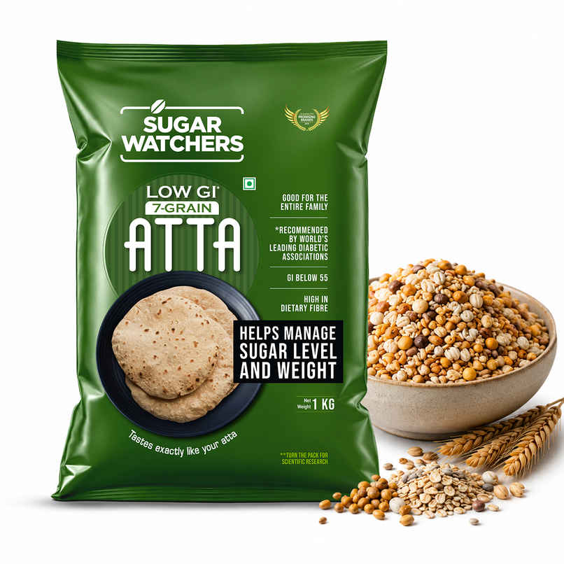 Sugar Watchers Low Gi 7 Grain Atta - Diabetic Friendly Pouch Sugar Watchers Low Gi 7 Grain Atta - Diabetic Friendly Pouch