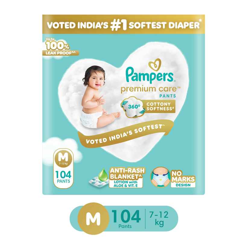 Pampers Premium Care Baby Diapers | Pant Style | M