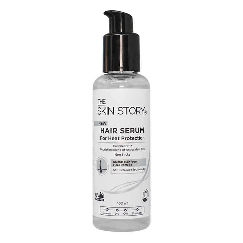 The Skin Story Heat Protection Hair Serum With UV Protection Adds Shine Anti-Frizz & Anti-Breakage