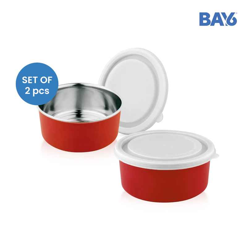 BAY6 Microwave-Safe Airtight Lunch Box Container - 400 ml - (2pc)