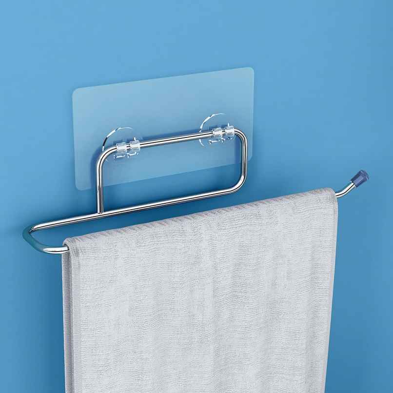 Plantex Self Adhesive Stainless Steel Towel Ring Hanger for Bathroom Accessories - Chrome Finish