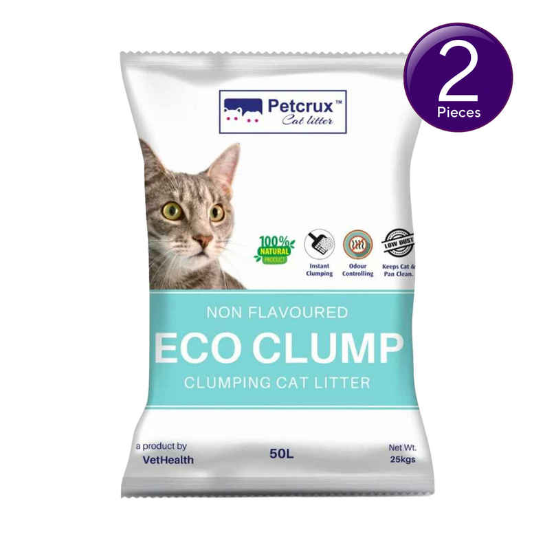 Petcrux Ecoclump Unscented Bentonite Cat Litter Combo Petcrux Ecoclump Unscented Bentonite Cat Litter Combo