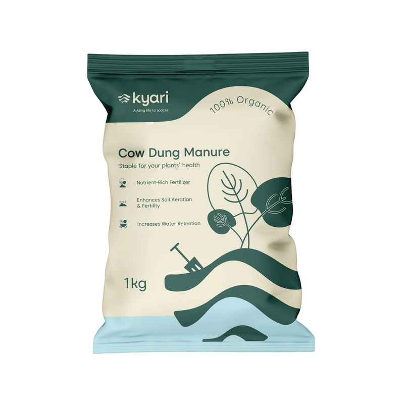Kyari Cow Dung Manure & Fertilizer for All Types of Plants | Home Gardening 1 kg