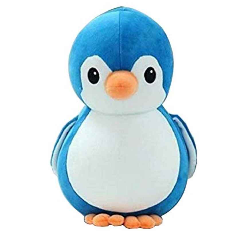 DearJoy Penguin Soft Toy - Blue, 25 cm