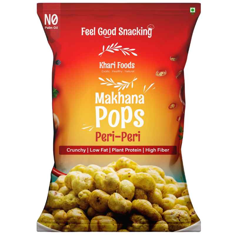 Khari Foods Makhana Pops | Peri Peri Foxnuts | Healthy Snacks