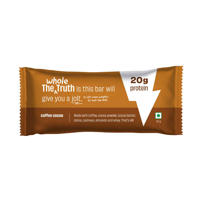 The Whole Truth 20g Protein Coffee Cocoa Protein Bar The Whole Truth 20g Protein Coffee Cocoa Protein Bar