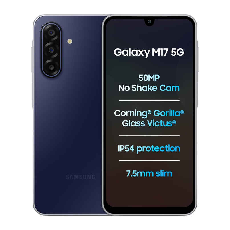 Samsung Galaxy M17 5G Circle to Search | Gemini Live | 4GB RAM, 128GB Storage | Sapphire Black Samsung Galaxy M17 5G Circle to Search | Gemini Live | 4GB RAM, 128GB Storage | Sapphire Black