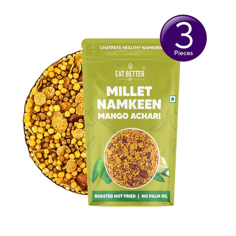 Millet Namkeen - Mango Achari, Healthy Snacks By Eat Better Co Combo 