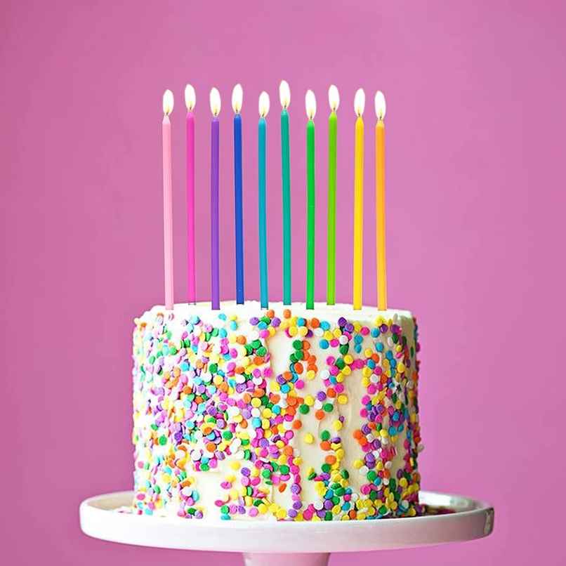 Party Propz Multicolour Straight Raibow Candles