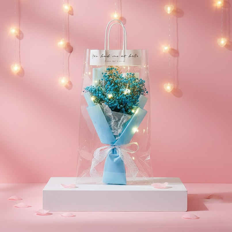 Everlasting Artificial Flower Gypsy Bunch with Light | Ideal for Gifting | Party Propz