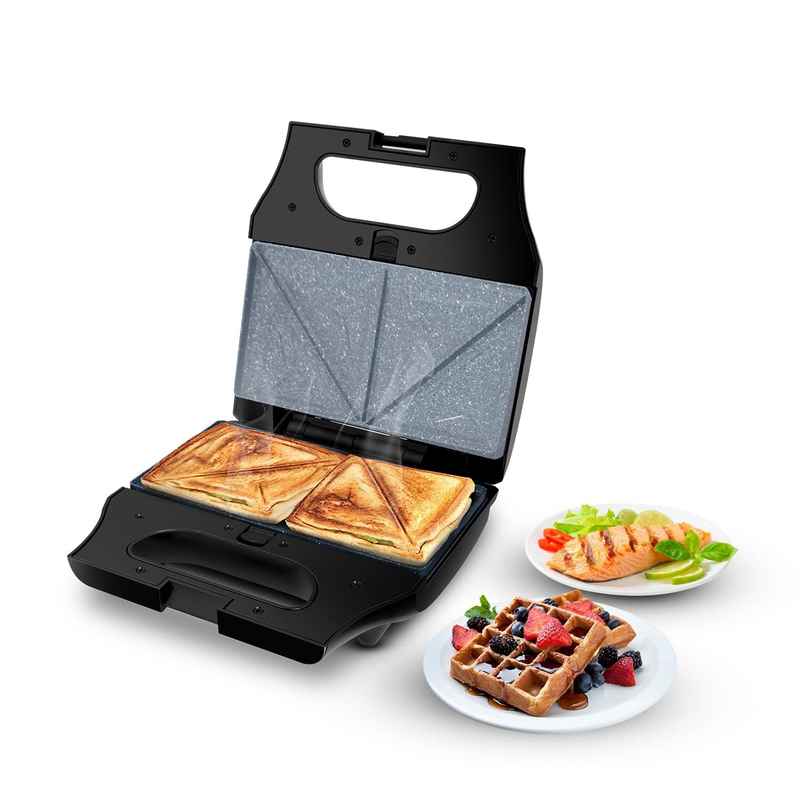 Wipro Elato Bs302 800 Watt 3-In-1 Detachable Sandwich Maker, Black Wipro Elato Bs302 800 Watt 3-In-1 Detachable Sandwich Maker, Black