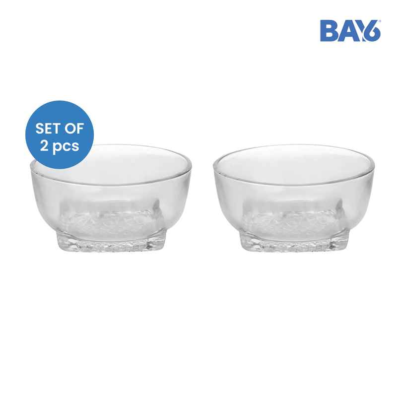 BAY6 Glass Curry Bowl Set - 4.5 Inch - (2pc)