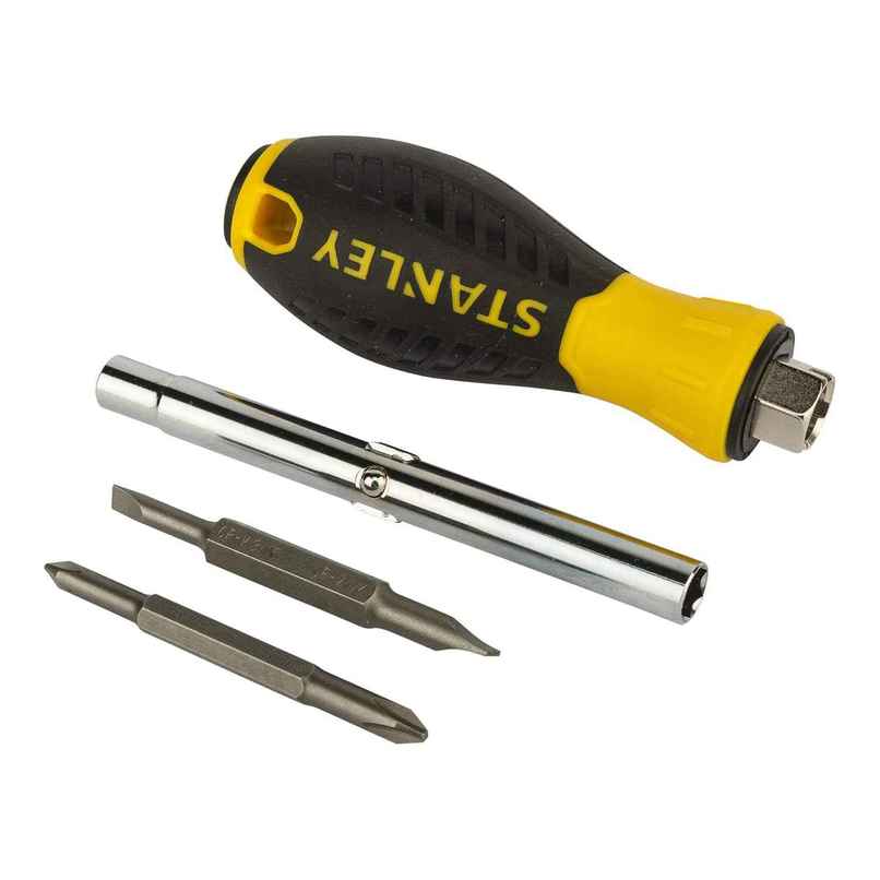 STANLEY STHT68012-8 6-Way Quick Change Screwdriver, Ideal For Fastening Screws and Nuts STANLEY STHT68012-8 6-Way Quick Change Screwdriver, Ideal For Fastening Screws and Nuts