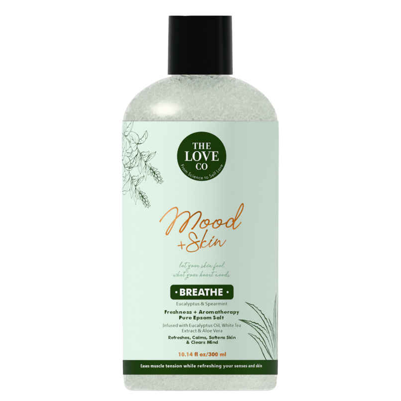 The Love Co Breathe Eucalyptus & Spearmint Bath Salt | Unscented The Love Co Breathe Eucalyptus & Spearmint Bath Salt | Unscented