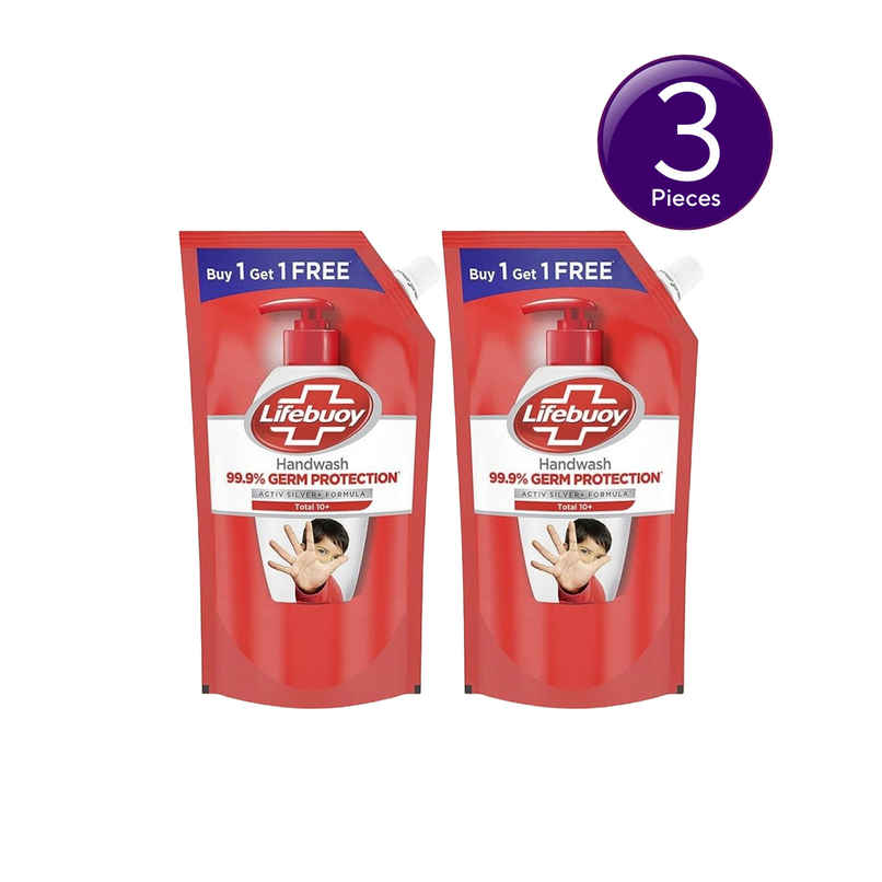 Lifebuoy Total 10 Activ Naturol Germ Protection Handwash Refill (Buy 1 Get 1 Free) Combo 