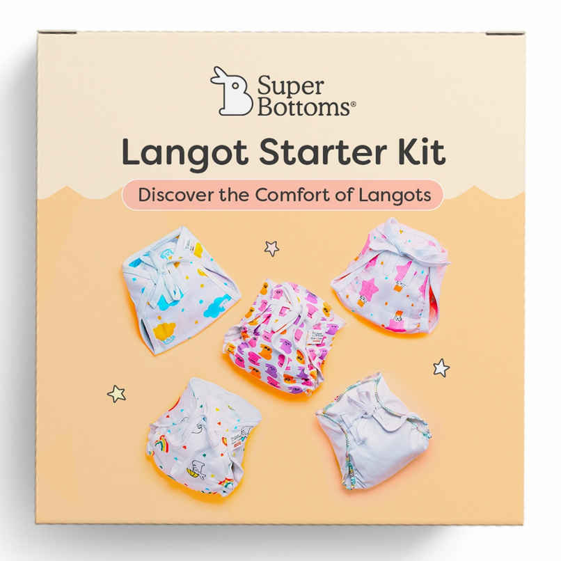 SuperBottoms Langot Trial Kit with 5 Best Selling Langot for New Born | 0 - 6 Months | Up to 5kg SuperBottoms Langot Trial Kit with 5 Best Selling Langot for New Born | 0 - 6 Months | Up to 5kg