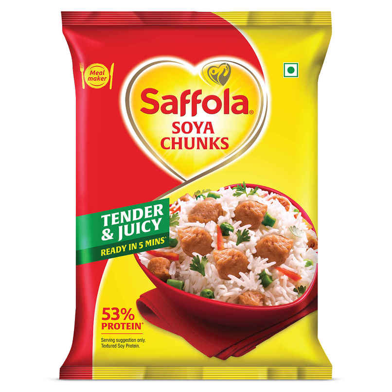 Saffola Mealmaker Soya Chunks Pouch Saffola Mealmaker Soya Chunks Pouch