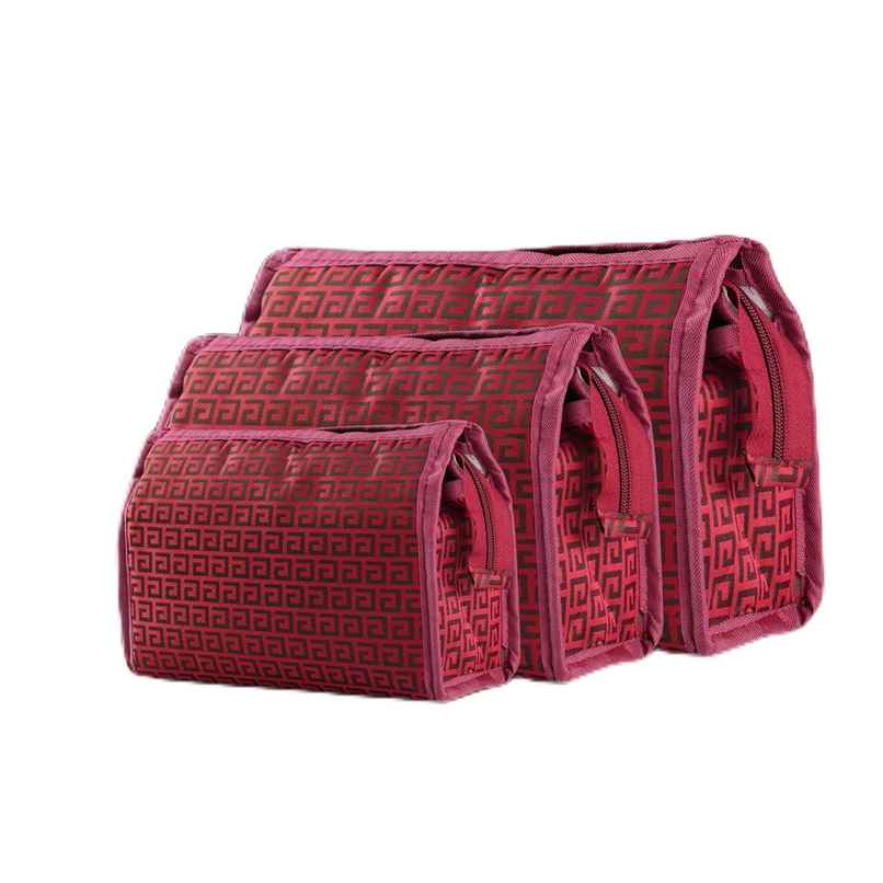 Kuber Industries Travel Storage Organizer | Waterproof Toiletry & Jewellery Bag | Maroon Kuber Industries Travel Storage Organizer | Waterproof Toiletry & Jewellery Bag | Maroon