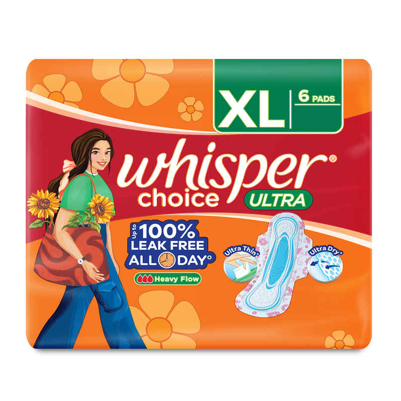 Whisper Choice Ultra XL Sanitary Pads Whisper Choice Ultra XL Sanitary Pads